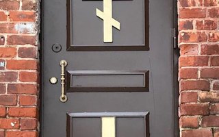 металлическая дверь с порошковым напылением в храм